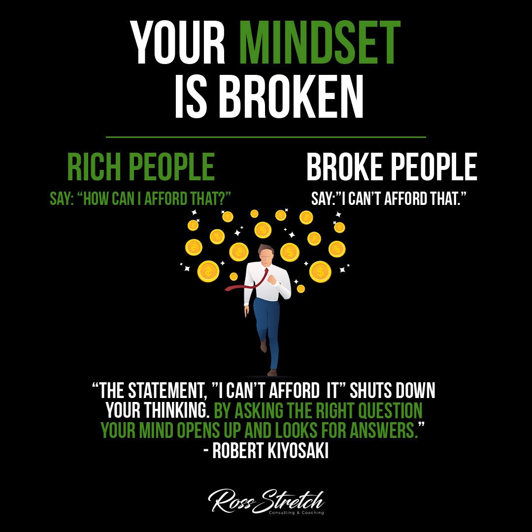 Infographic highlighting the need to address and shift a broken mindset.