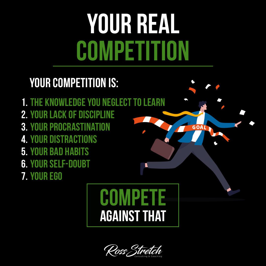 Infographic revealing the true competition individuals face in their personal and professional lives.
